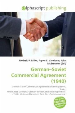 Cover German Soviet Commercial Agreement (1940)