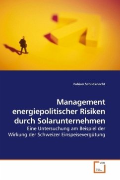 Management energiepolitischer Risiken durch Solarunternehmen - Schildknecht, Fabian