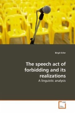 The speech act of forbidding and its realizations - Erler, Birgit