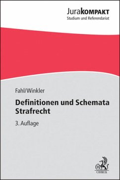 Definitionen und Schemata Strafrecht - Fahl, Christian