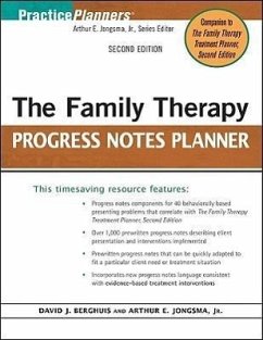 The Family Therapy Progress Notes Planner - Jongsma, Arthur E; Berghuis, David J