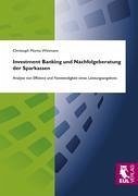 Investment Banking und Nachfolgeberatung der Sparkassen - Wittmann, Christoph Moritz