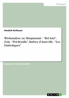 Werkanalyse zu: Maupassant - "Bel Ami", Zola - "Pot-Bouille", Barbey d'Aurevilly - "Les Diaboliques"
