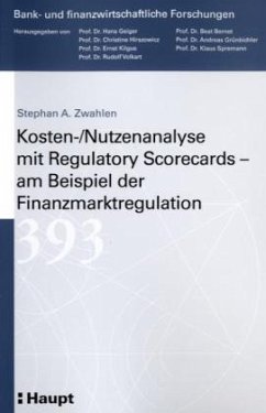 Cover Kosten-/Nutzenanalyse mit Regulatory Scorecards - am Beispiel der Finanzmarktregulation