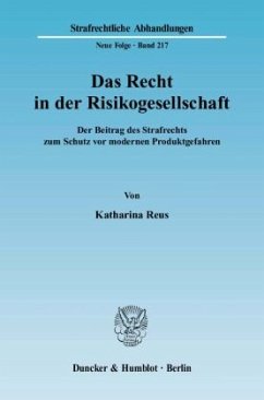 Das Recht in der Risikogesellschaft - Reus, Katharina