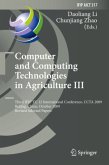 Computer and Computing Technologies in Agriculture III