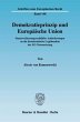 Demokratieprinzip und Europäische Union - Bild 1
