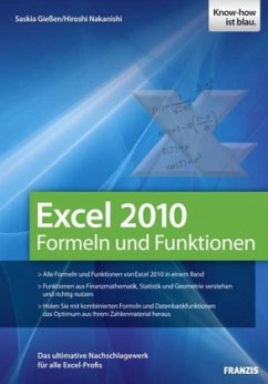 Excel 2010, Formeln und Funktionen - Gießen, Saskia; Nakanishi, Hiroshi