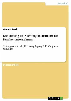 Die Stiftung als Nachfolgeinstrument für Familienunternehmen - Bosl, Gerald