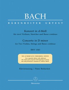Konzert d-Moll BWV1043 für 2 Violinen, Streicher und Bc für 2 Violinen und Klavier