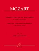 Kadenzen zu den Klavierkonzerten Wolfang Amadeus Mozarts für Klavier