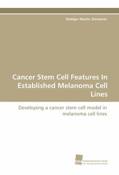 Cancer Stem Cell Features In Established Melanoma Cell Lines - Zimmerer, Rüdiger Martin