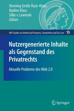 Nutzergenerierte Inhalte als Gegenstand des Privatrechts