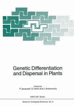 Cover Genetic Differentiation and Dispersal in Plants. [proceedings of the NATO Advanced Research Workshop on Population Biology of Plants, held at Montpellier, May 21-15, 1984].