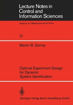 Optimal Experiment Design for Dynamic System Identification - Zarrop, M. B.