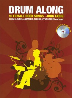 Cover Drum along - 10 female Rock Songs (+CD): for drum set (en)