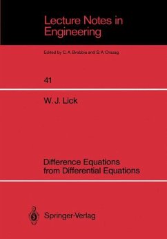 Difference Equations from Differential Equations - Lick, Wilbert J.