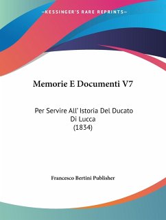 Memorie E Documenti V7 - Francesco Bertini Publisher