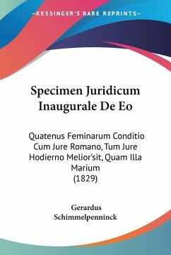 Specimen Juridicum Inaugurale De Eo