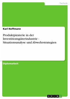 Produktpiraterie in der Investitionsgüterindustrie - Situationsanalyse und Abwehrstrategien - Hoffmann, Karl