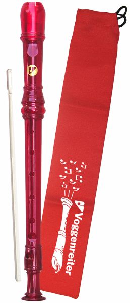 Voggenreiter 825 - Voggys Kunststoff-Blockflöte (rot), barocke Griffweise