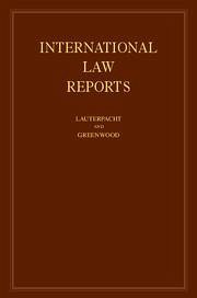 Cover International Law Reports