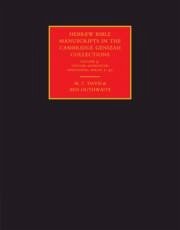 Hebrew Bible Manuscripts in the Cambridge Genizah Collections: Volume 3, Taylor-Schechter Additional Series 1-31 - Davis, M C; Outhwaite, Ben