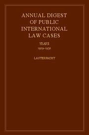 Cover International Law Reports