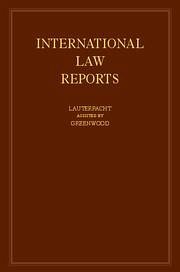 International Law Reports - Greenwood, C. J. (Assist. ed.)