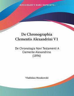De Chronographia Clementis Alexandrini V1