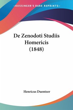 De Zenodoti Studiis Homericis (1848)