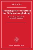 Terminologisches Wörterbuch der Zivilprozessvergleichung, Deutsch-Englisch / Schottisch-Französisch-Italienisch