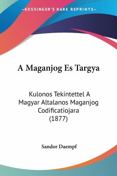 Cover A Maganjog Es Targya
