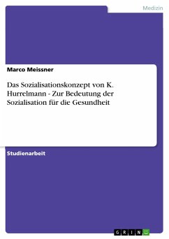 Das Sozialisationskonzept von K. Hurrelmann - Zur Bedeutung der Sozialisation für die Gesundheit - Meissner, Marco