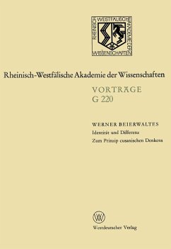 Identität und Differenz. Zum Prinzip cusanischen Denkens - Beierwaltes, Werner