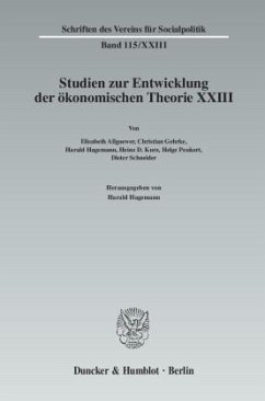 Studien zur Entwicklung der ökonomischen Theorie XXIII.