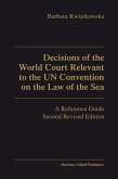 Decisions of the World Court Relevant to the Un Convention on the Law of the Sea