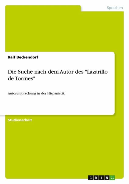 Die Suche nach dem Autor des Die Suche nach dem Autor des