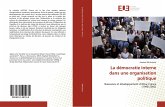 La démocratie interne dans une organisation politique La démocratie interne dans une organisation politique