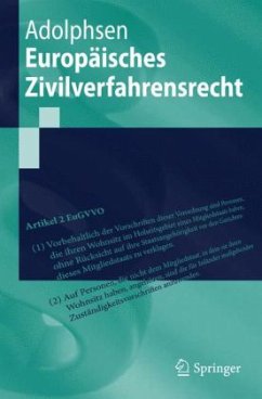 Europäisches Zivilverfahrensrecht - Adolphsen, Jens