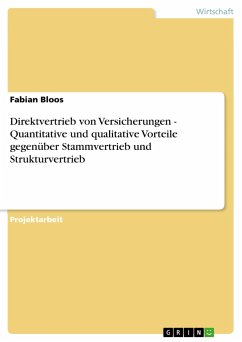 Direktvertrieb von Versicherungen - Quantitative und qualitative Vorteile gegenüber Stammvertrieb und Strukturvertrieb - Bloos, Fabian