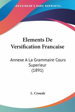 Elements De Versification Francaise