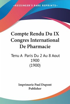 Compte Rendu Du IX Congres International De Pharmacie