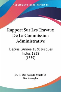 Rapport Sur Les Travaux De La Commission Administrative