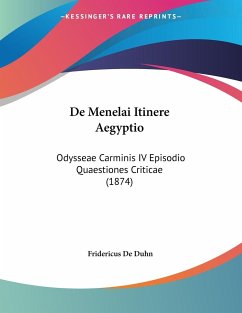 De Menelai Itinere Aegyptio - De Duhn, Fridericus