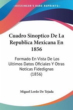 Cuadro Sinoptico De La Republica Mexicana En 1856 - De Tejada, Miguel Lerdo