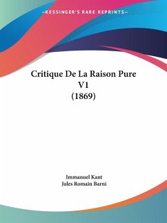 Critique De La Raison Pure V1 (1869)