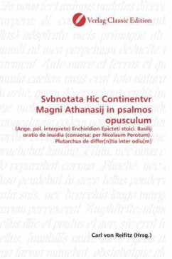 Svbnotata Hic Continentvr Magni Athanasij in psalmos opusculum