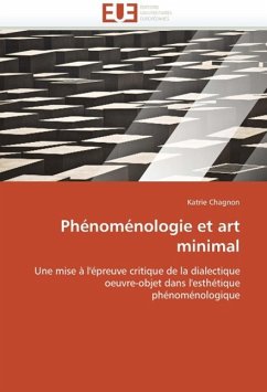 Cover Phénoménologie et art minimal