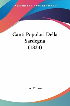 Cover Canti Popolari Della Sardegna (1833)